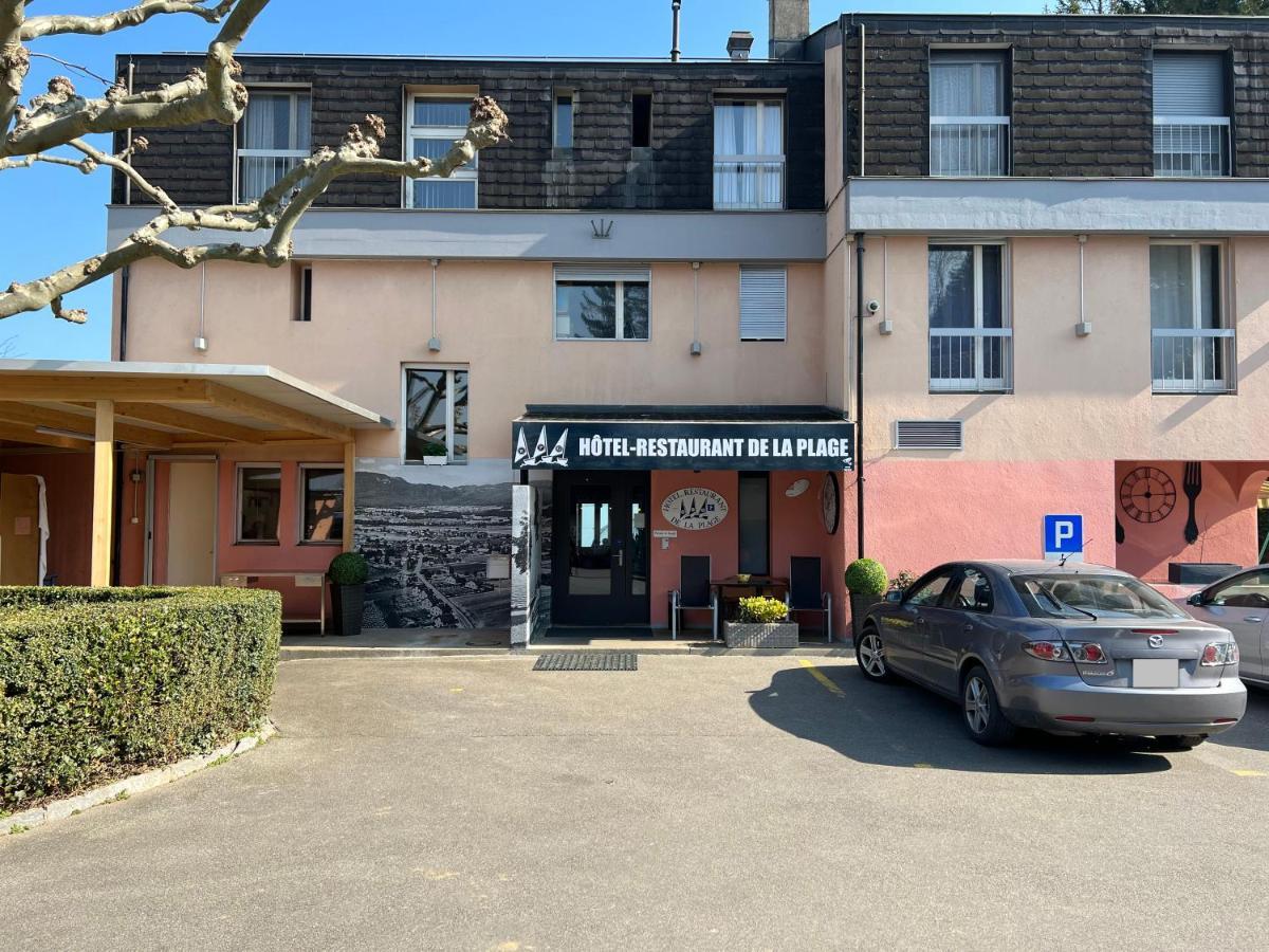 Hotel Restaurant De La Plage Gland Exteriör bild