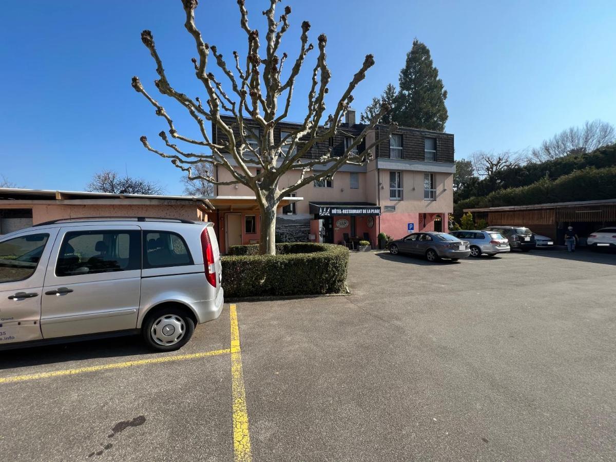 Hotel Restaurant De La Plage Gland Exteriör bild