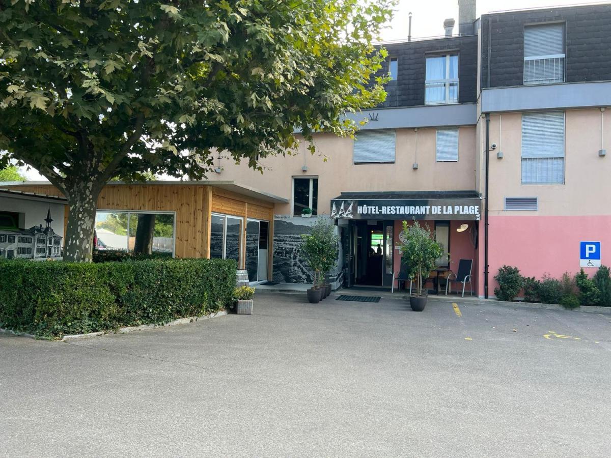 Hotel Restaurant De La Plage Gland Exteriör bild